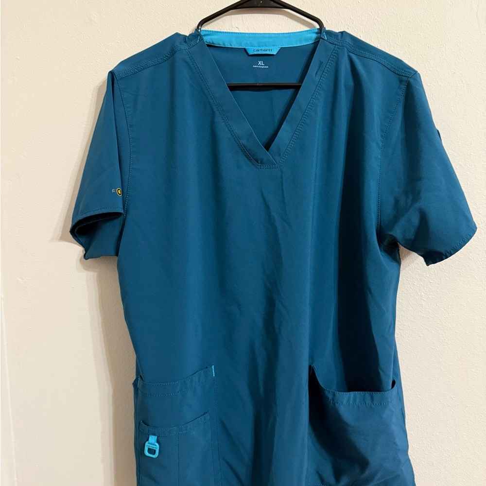 Carhartt Women's Teal Scrub Top